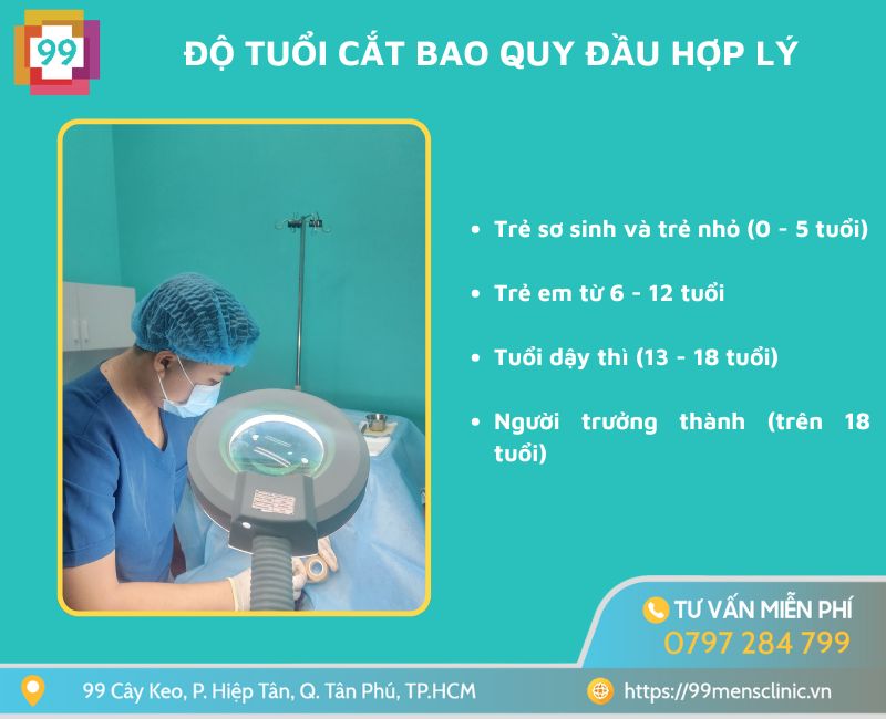 Bao nhiêu tuổi cắt bao quy đầu