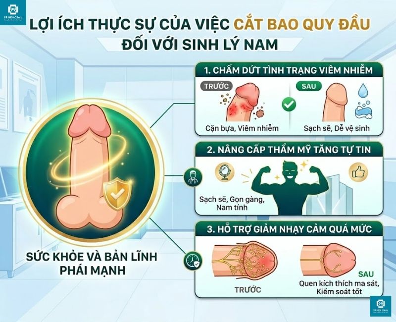 Lợi ích khi cắt đối với sinh lý nam giới
