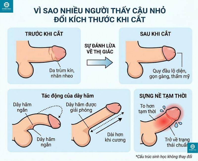 Tại sao nhiều người cảm thấy kích thước thay đổi sau khi cắt