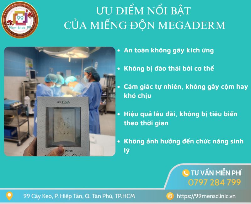 Ưu điểm miếng độn sinh học megaderm