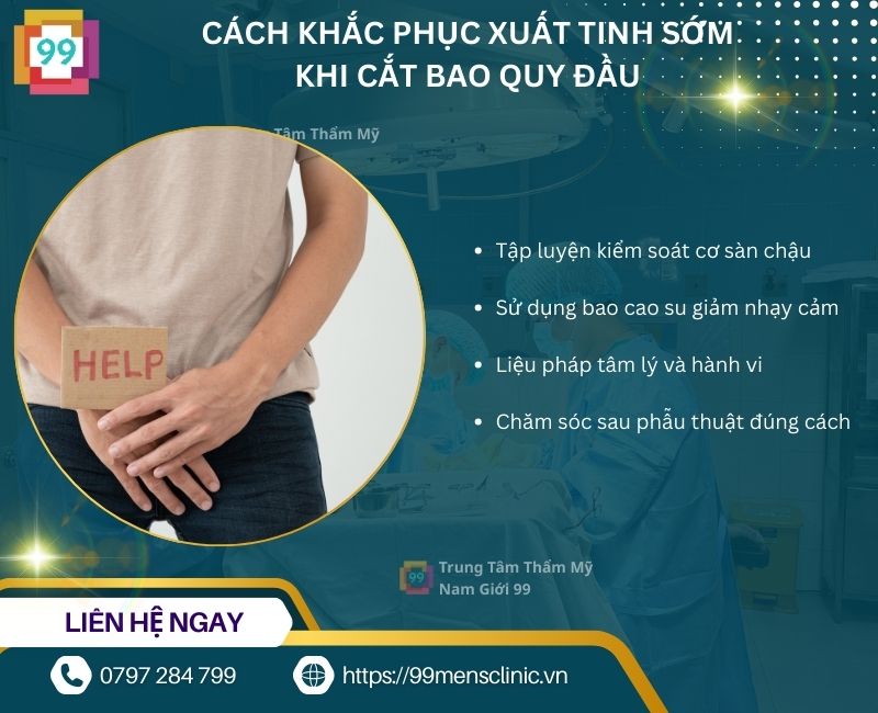 Cách khắc phục xuất tinh sớm khi cắt bao quy đầu