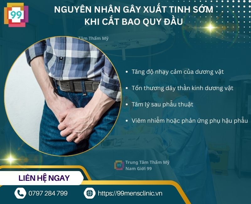 Nguyên nhân gây xuất tinh sớm khi cắt bao quy đầu