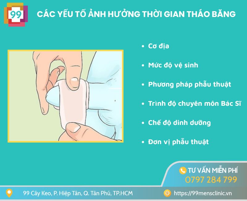Các yếu tố ảnh hưởng đến thời gian tháo băng