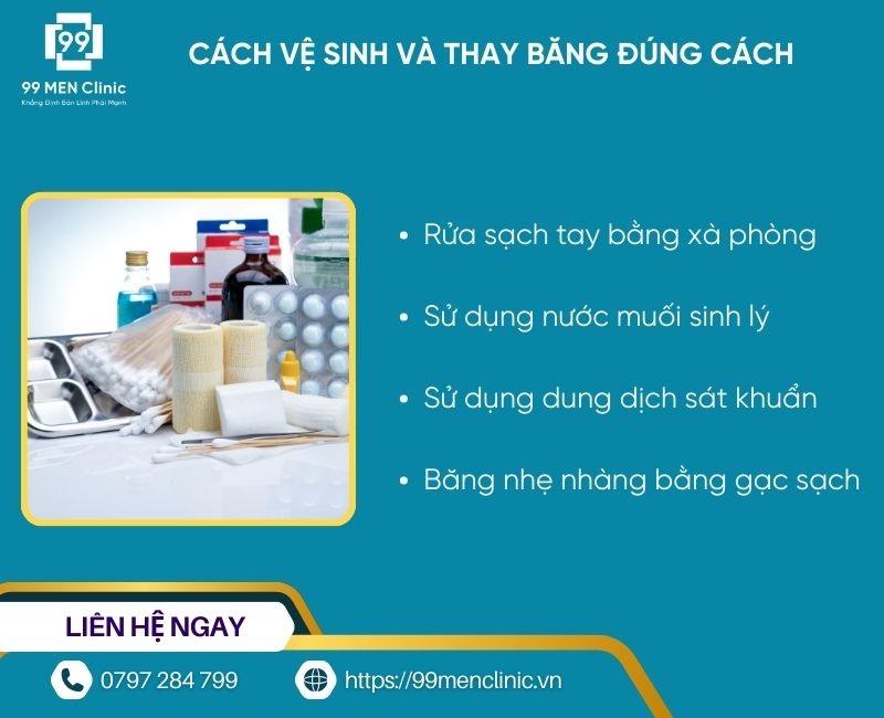 cách vệ sinh thay băng đúng cách