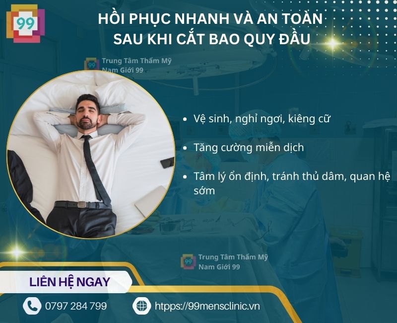 Hồi phục nhanh an toàn sau khi cắt bao quy đầu