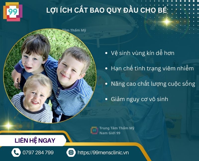 Lợi ích cắt bao quy đầu cho bé