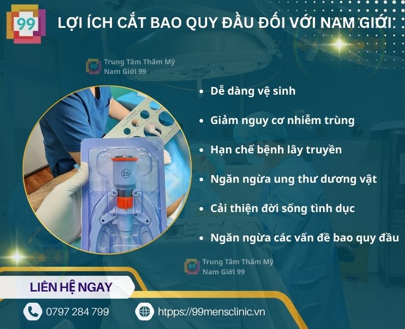Lợi ích cắt bao quy đầu ở nam giới