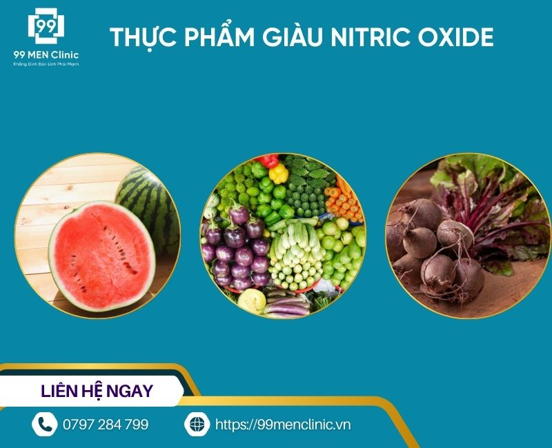 Thực phẩm tăng kích thước cậu nhỏ giàu nitric oxide