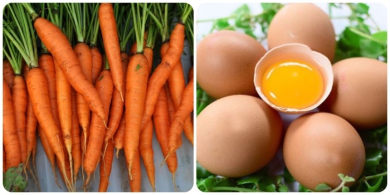 Trứng gà và cà rốt tăng cường lưu thông máu đến dương vật, cải thiện xuất tinh sớm