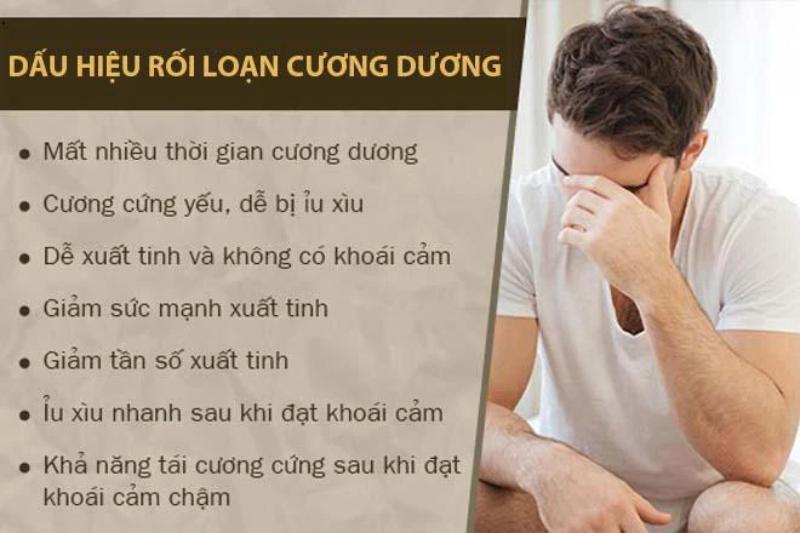 Biểu hiện rối loạn cương dương