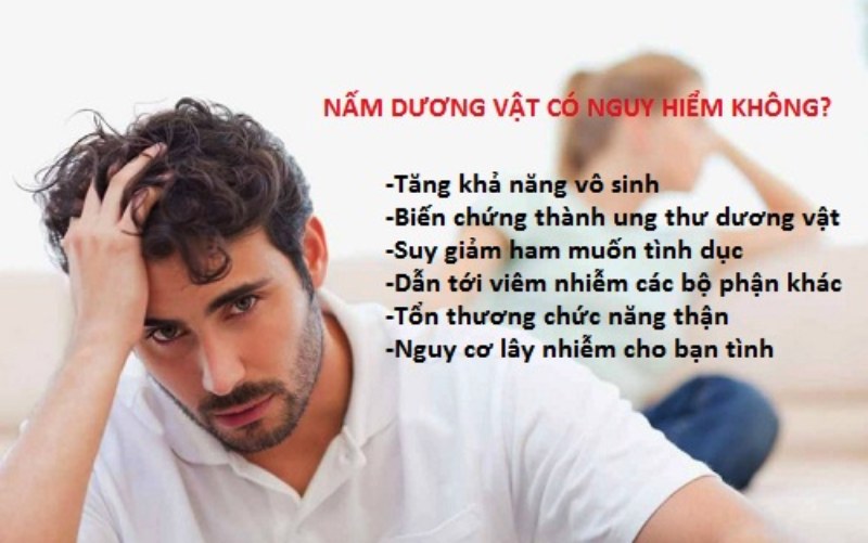 Nấm cậu nhỏ khá nguy hiểm, ảnh hưởng đến chức năng sinh sản của nam giới