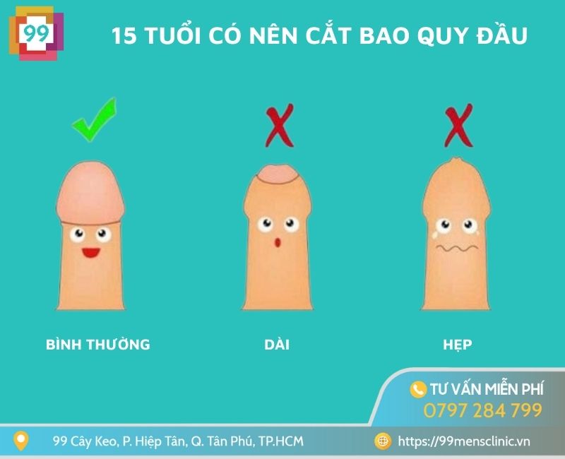 15 tuổi cắt bao quy đầu