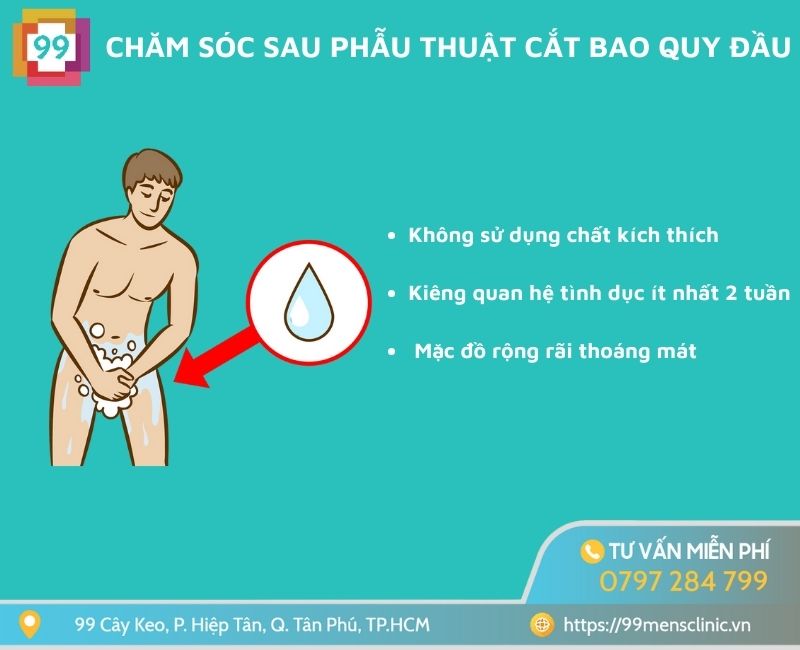 Chăm sóc phẫu thuật cắt bao quy đầu tuổi 40