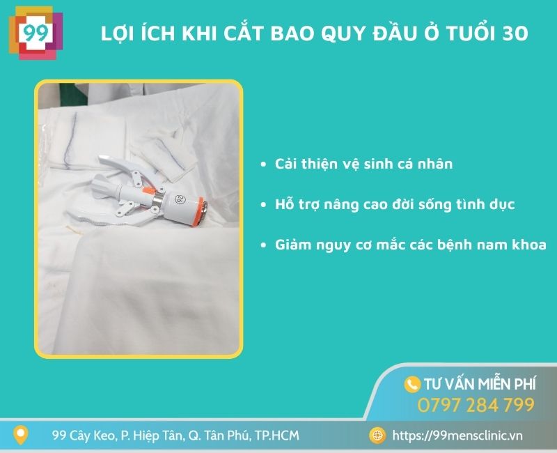 Lợi ích cắt bao quy đầu tuổi 30