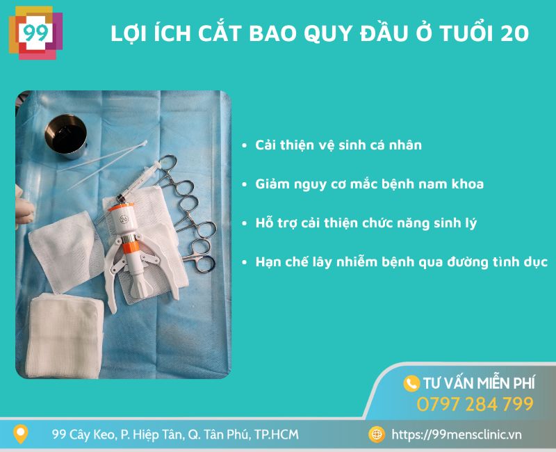 Lợi ích cắt bao quy đầu tuổi 20