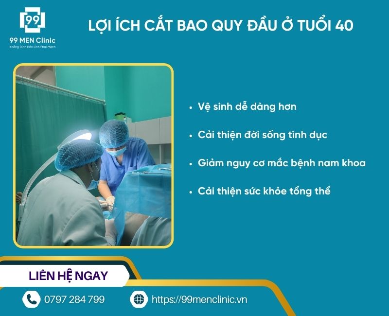 Lợi ích cắt bao quy đầu ở tuổi 40