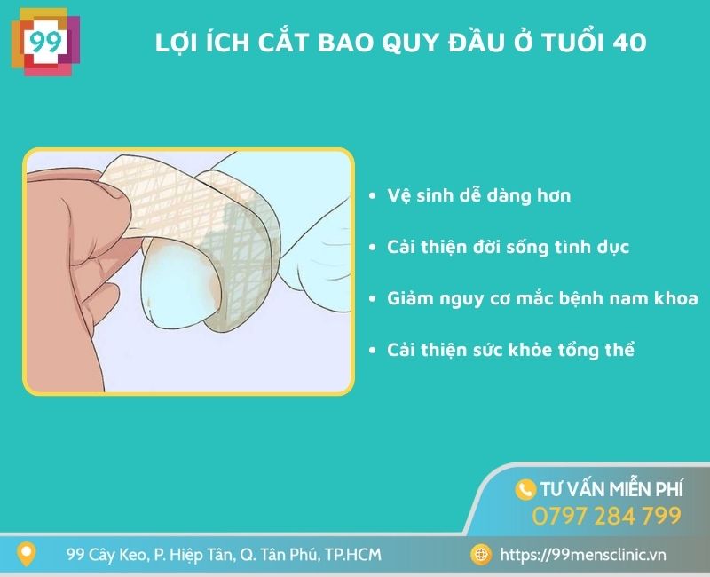 Lợi ích cắt bao quy đầu ở tuổi 40