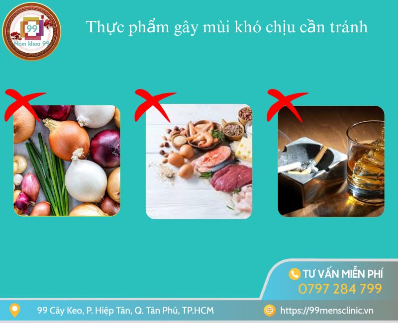 Thực phẩm gây mùi hôi vùng kín nam