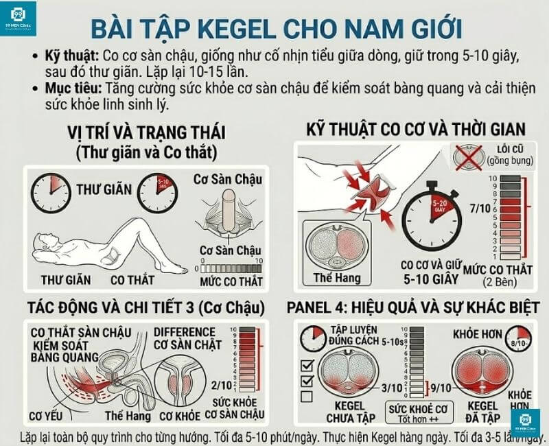 Bài tập kegel tăng kích thước cậu nhỏ