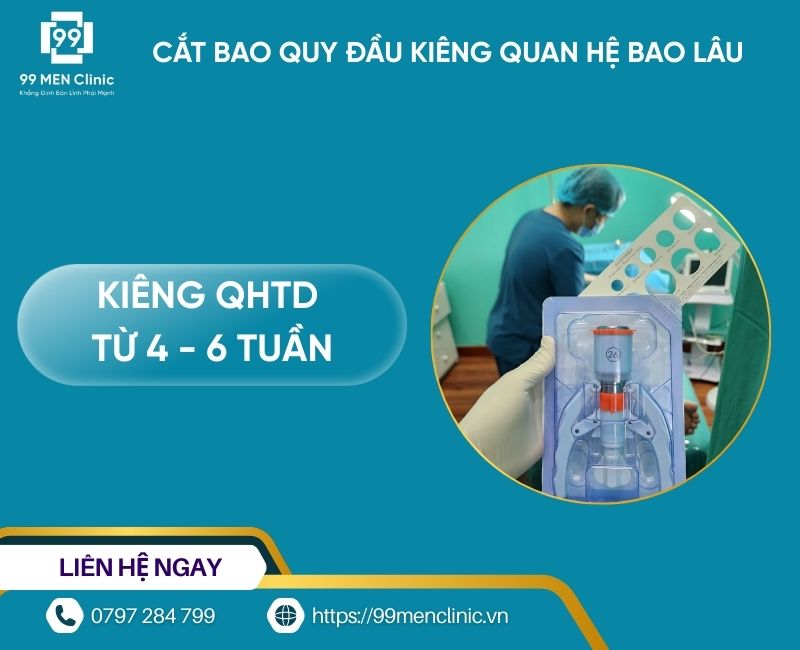 Cắt bao quy đầu kiêng quan hệ bao lâu