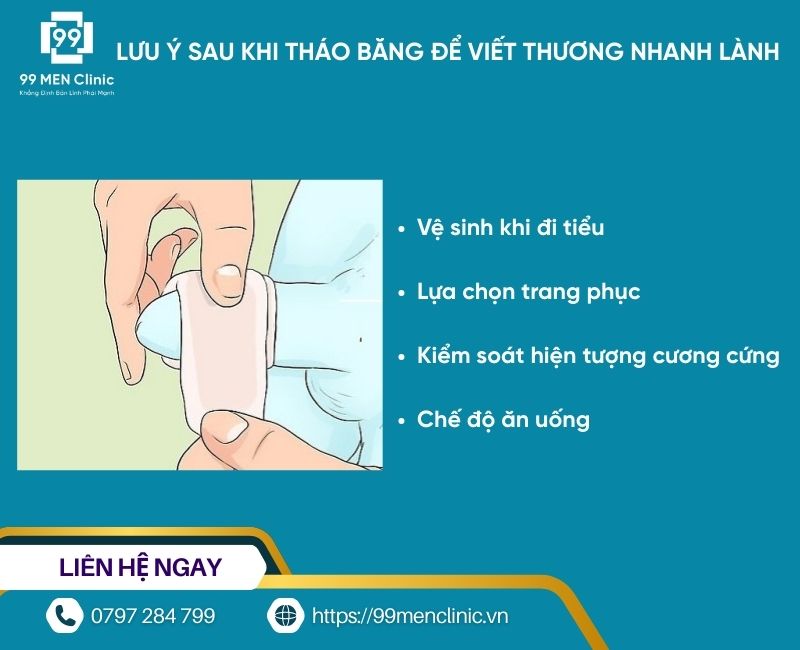Lưu ý sau khi tháo băng để vết thương nhanh lành