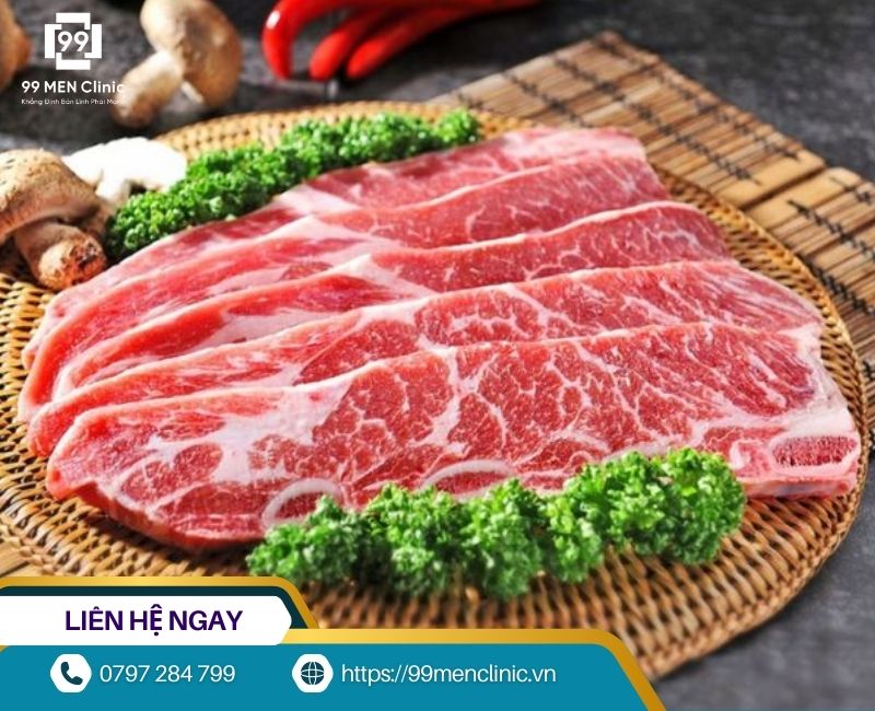 Thịt bò khiến vết sẹo bị thâm