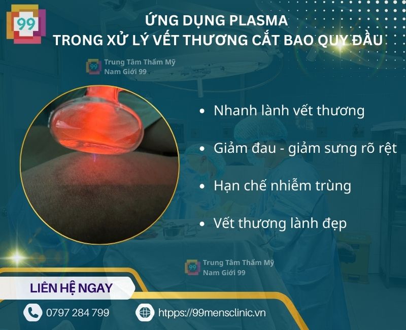Ứng dụng plasma trong xử lý vết thương cắt bao quy đầu