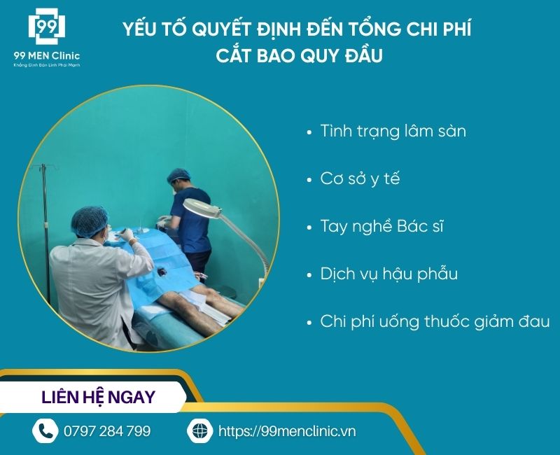 Yếu tố quyết định chi phí cắt bao quy đầu