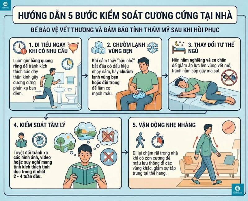 5 cách hạn chế cương cứng tại nhà giúp vết thương nhanh lành