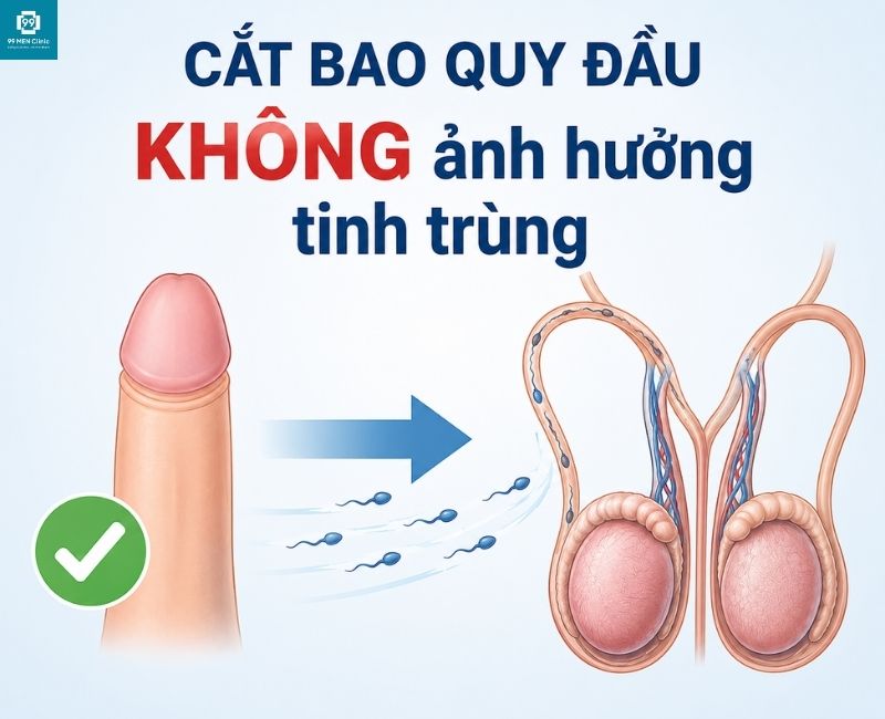 Cắt da quy đầu không ảnh hưởng đến tinh trùng