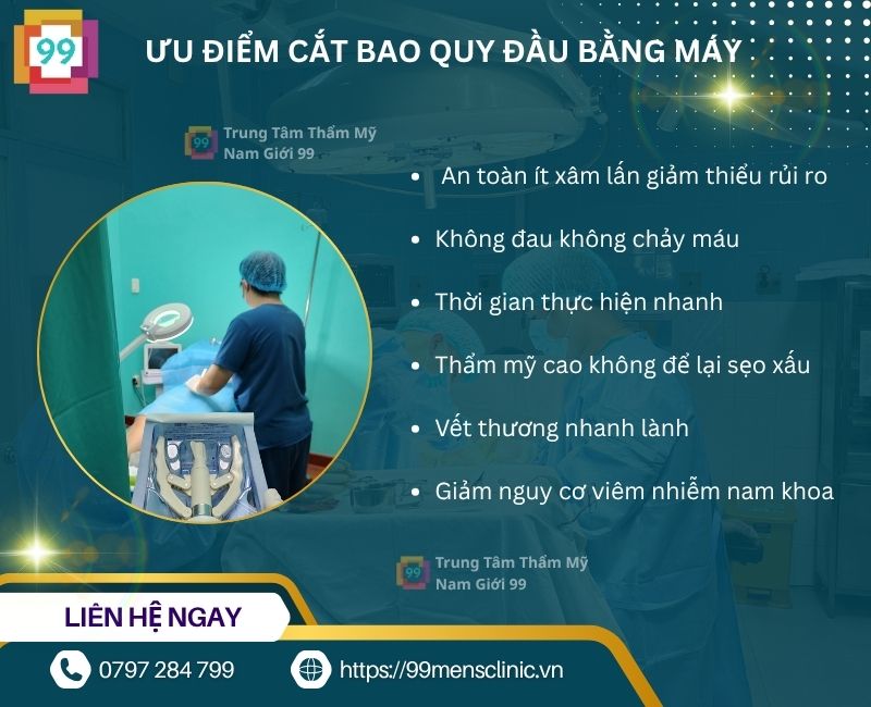 Ưu điểm cắt bao quy đầu bằng máy