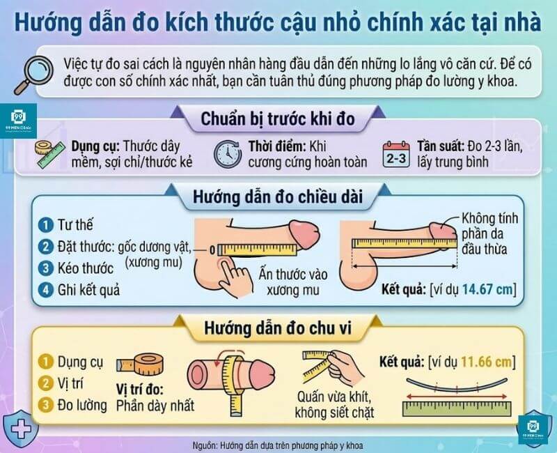 Hướng dẫn đo kích thước cậu nhỏ chính xác