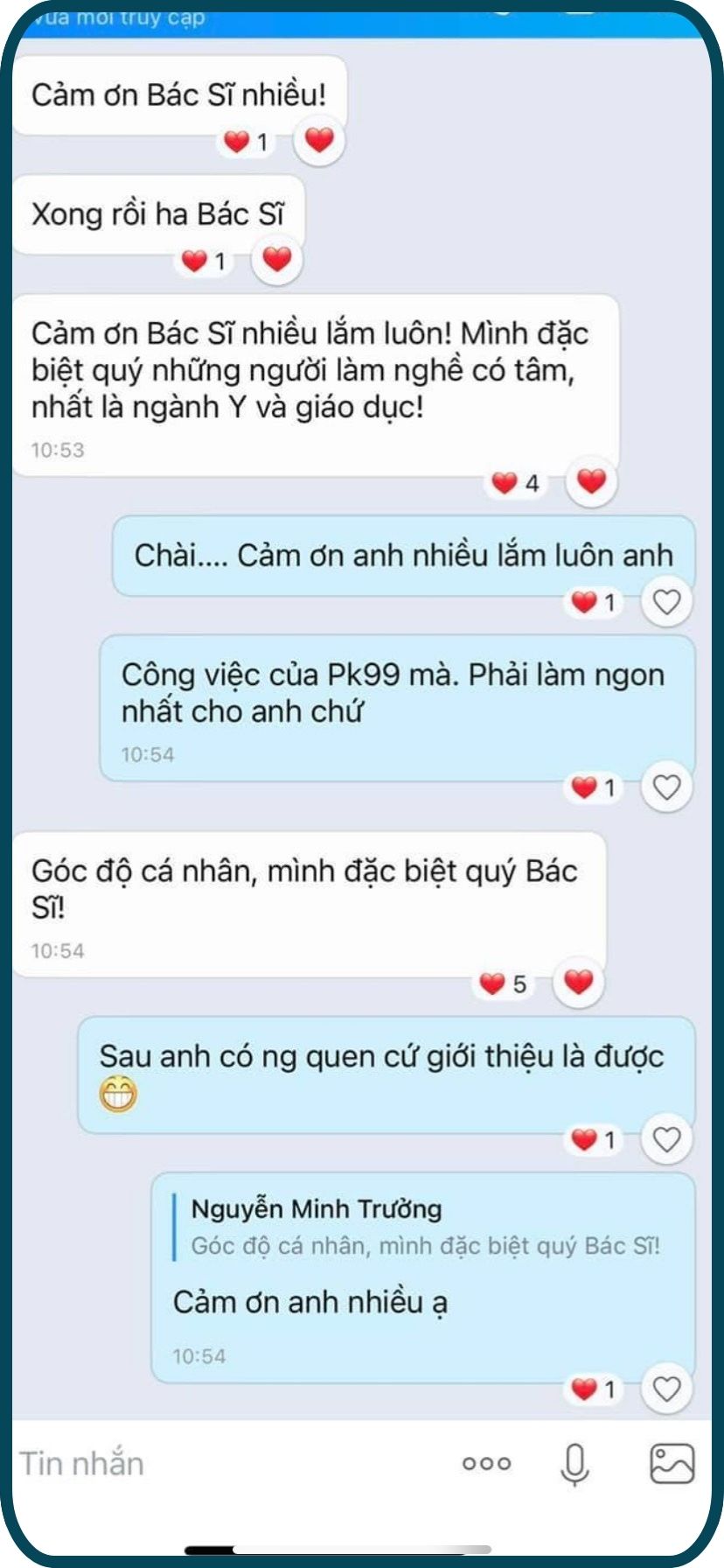 Khách hàng feedback dịch vụ tại 99
