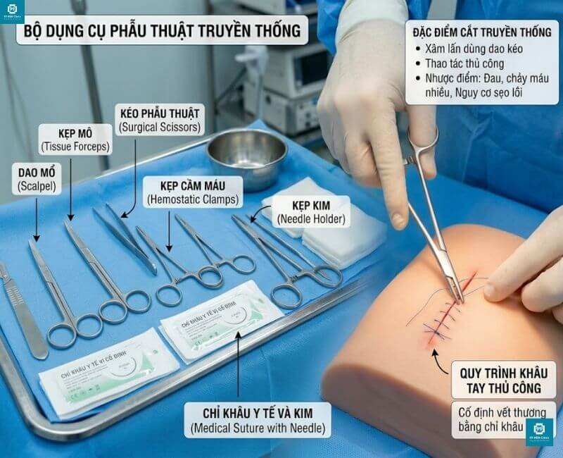 Bộ dụng cụ cắt truyền thống