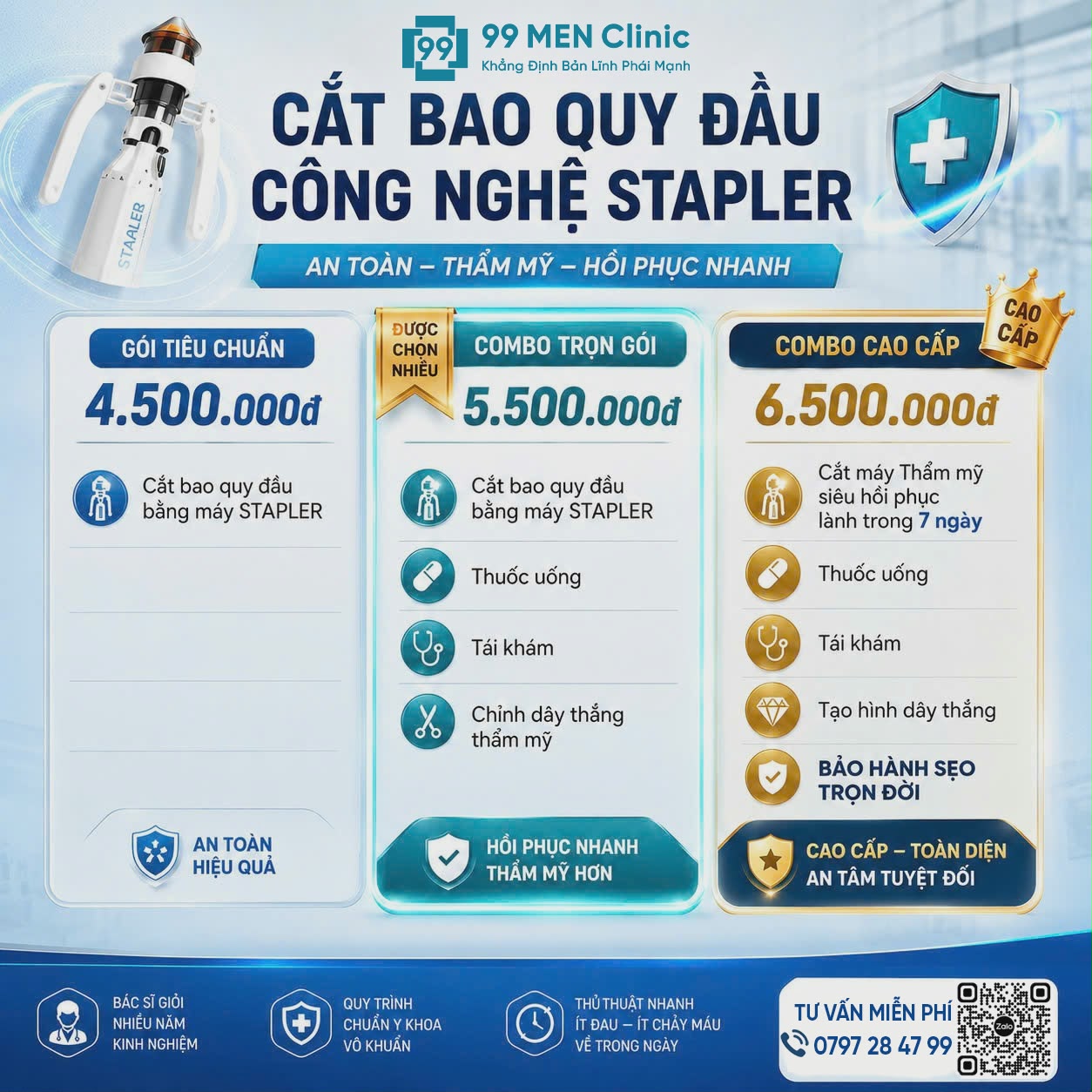 Bảng giá tiểu phẫu cắt bao quy đầu