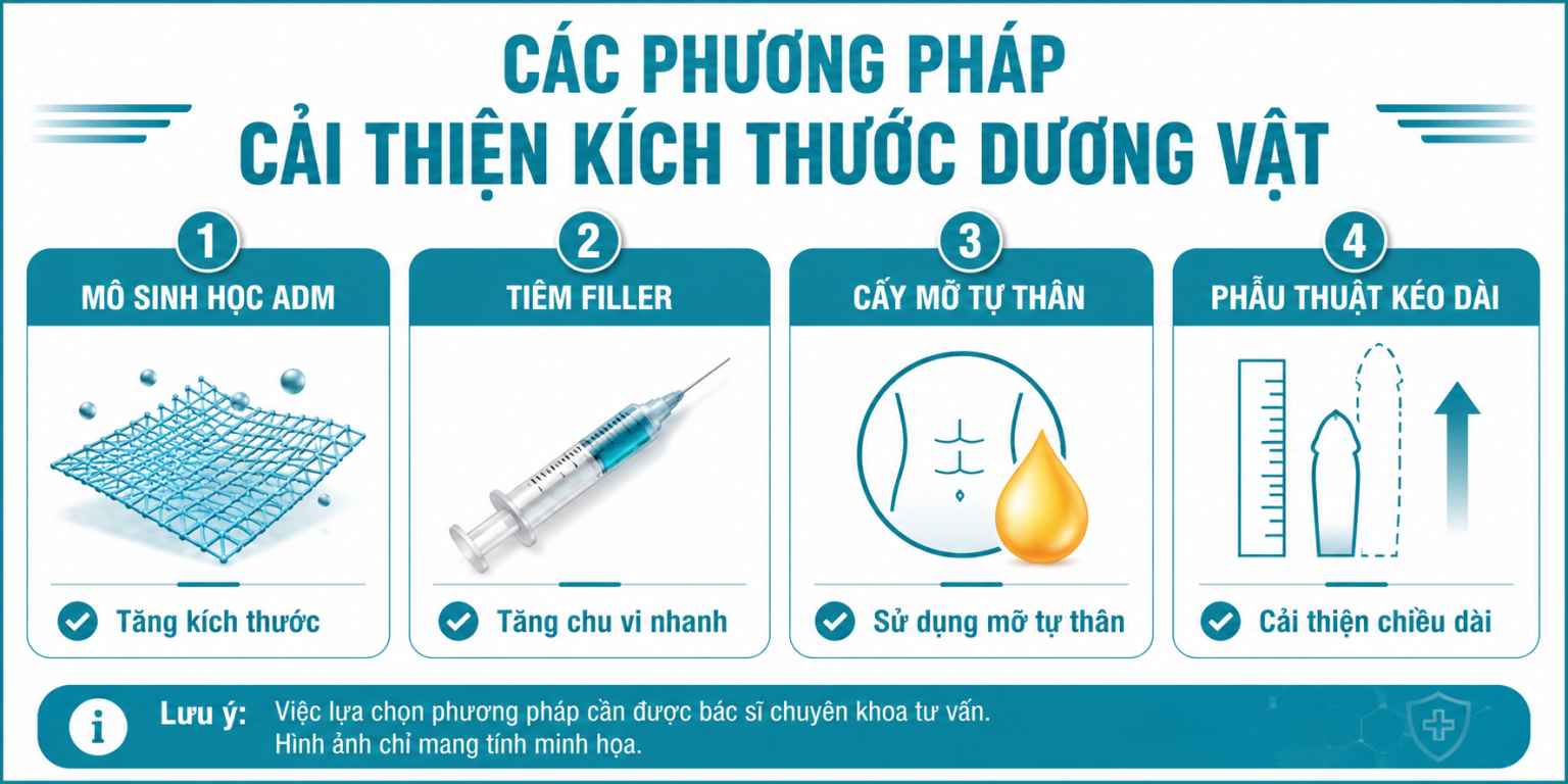 Các phương pháp cải thiện kích thước dương vật
