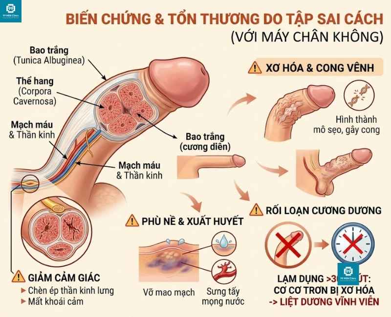 Giải đáp máy tập dương vật có gây tổn thương không