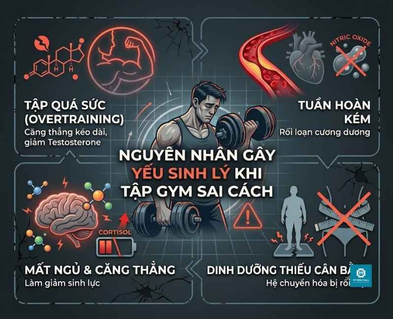 Nguyên nhân một số người tập gym bị yếu sinh lý