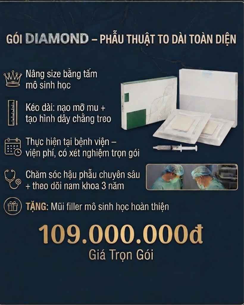 Gói diamond tăng size cậu nhỏ
